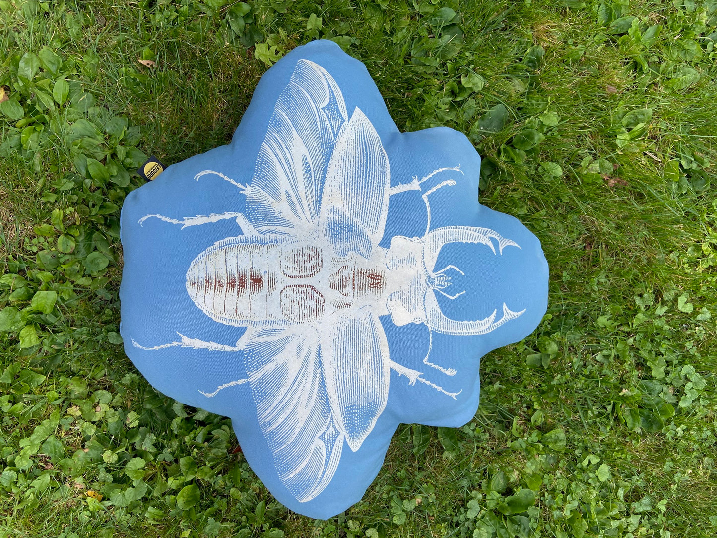 INSECT PILLOW: STAG BEETLE / SOFT BLUE