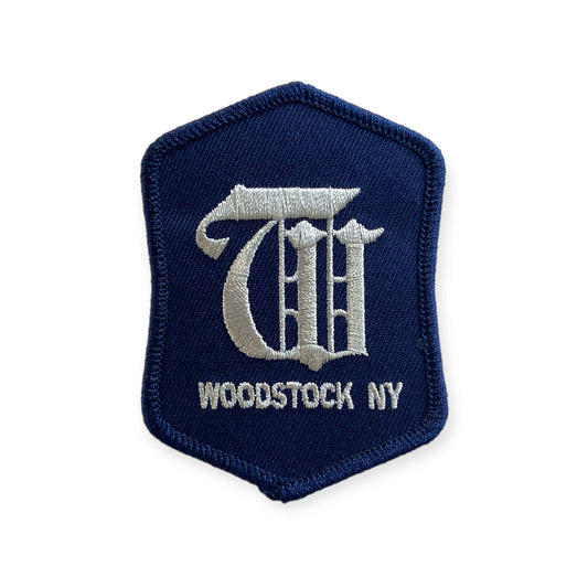 IRON-ON PATCH: OLD ENGLISH / BLUE