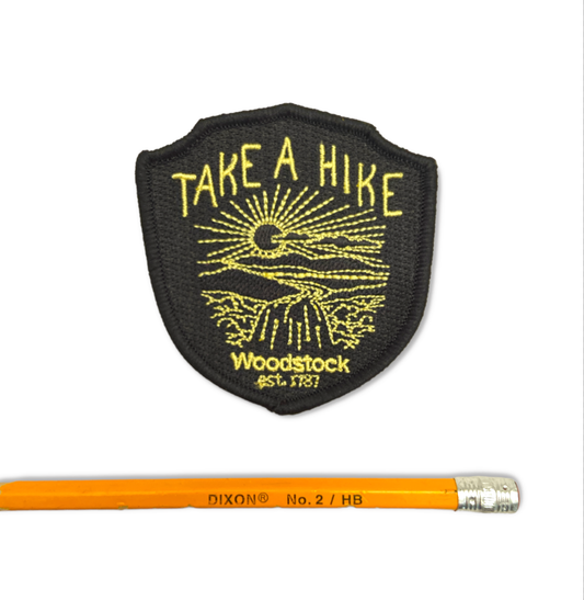 IRON-ON PATCH: TAKE A HIKE / BLACK