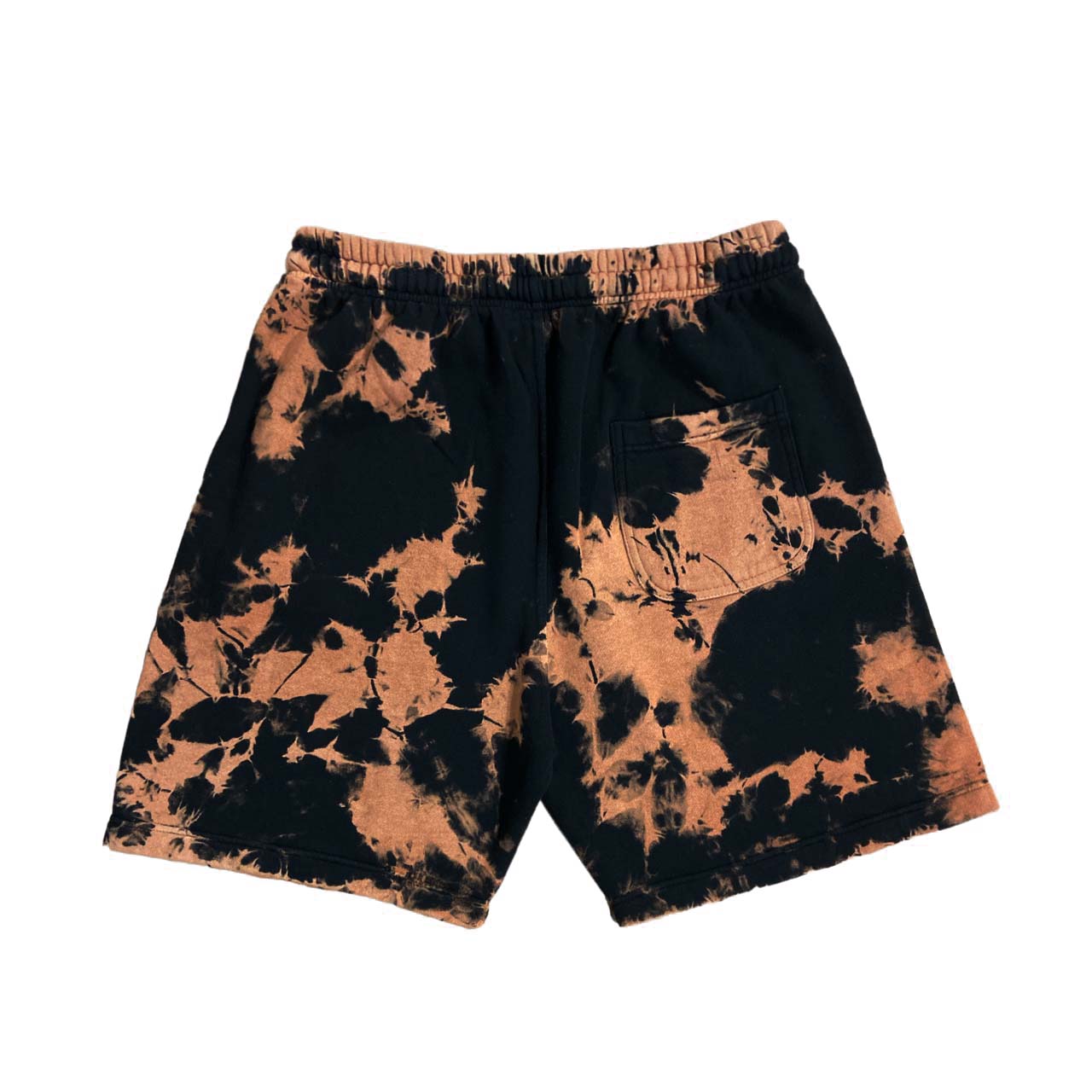 SWEAT SHORTS: BLACK/CAMEL TIE DYE
