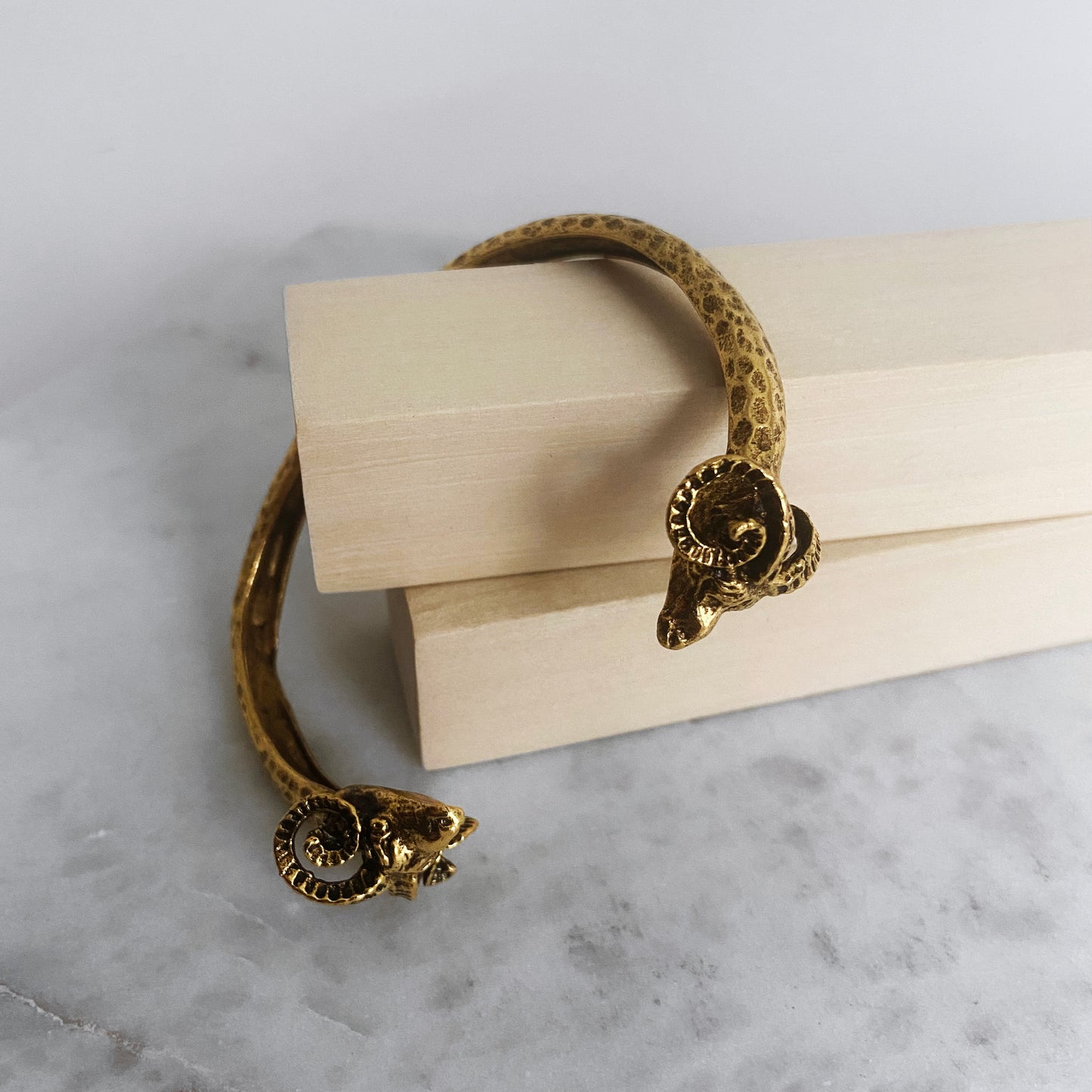 BRACELET: RAM HEAD / GOLD