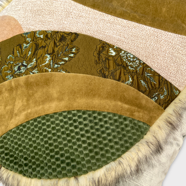 LARGE PILLOW / CIRCLE PATCHWORK VELVET