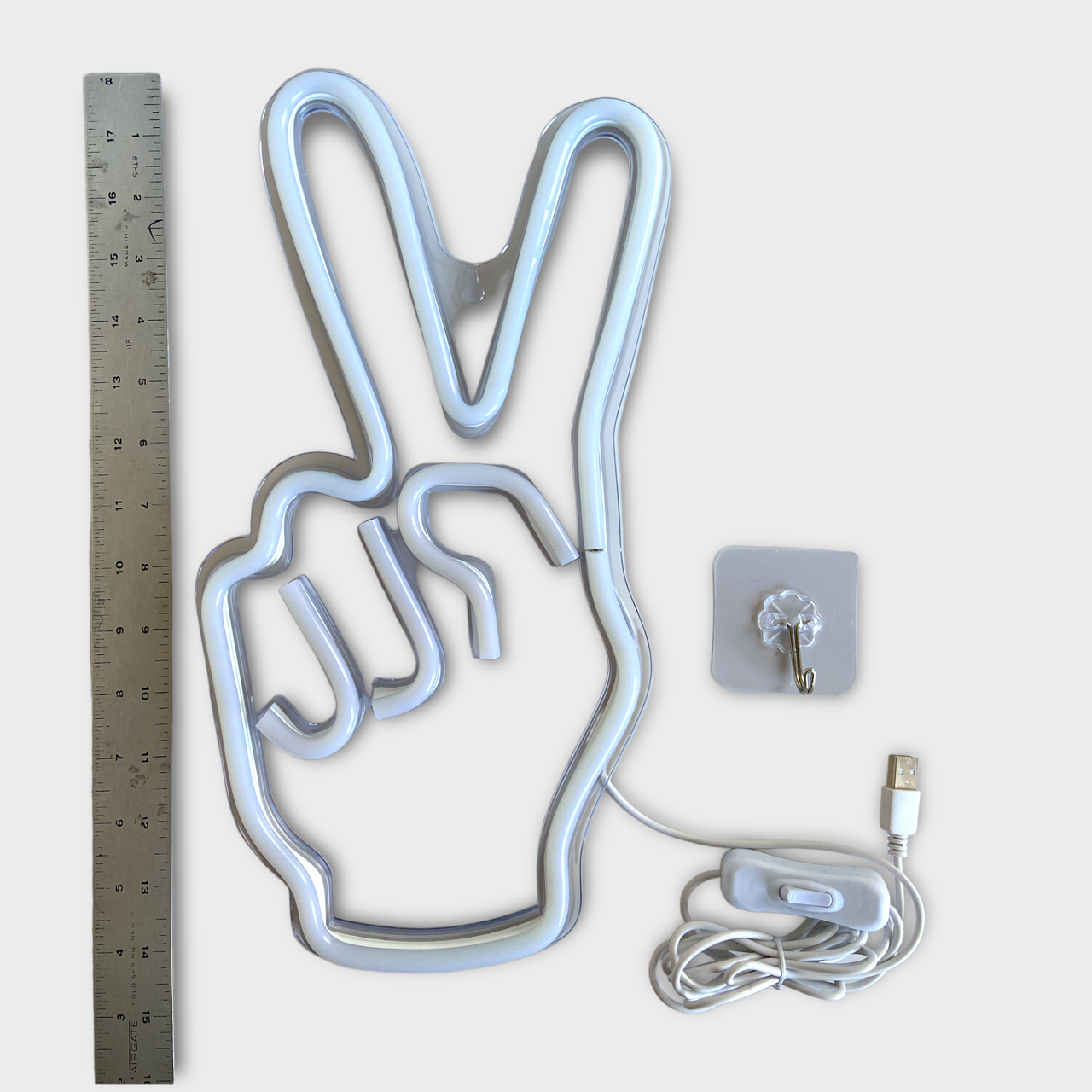 NEON LED LIGHT / PEACE HAND