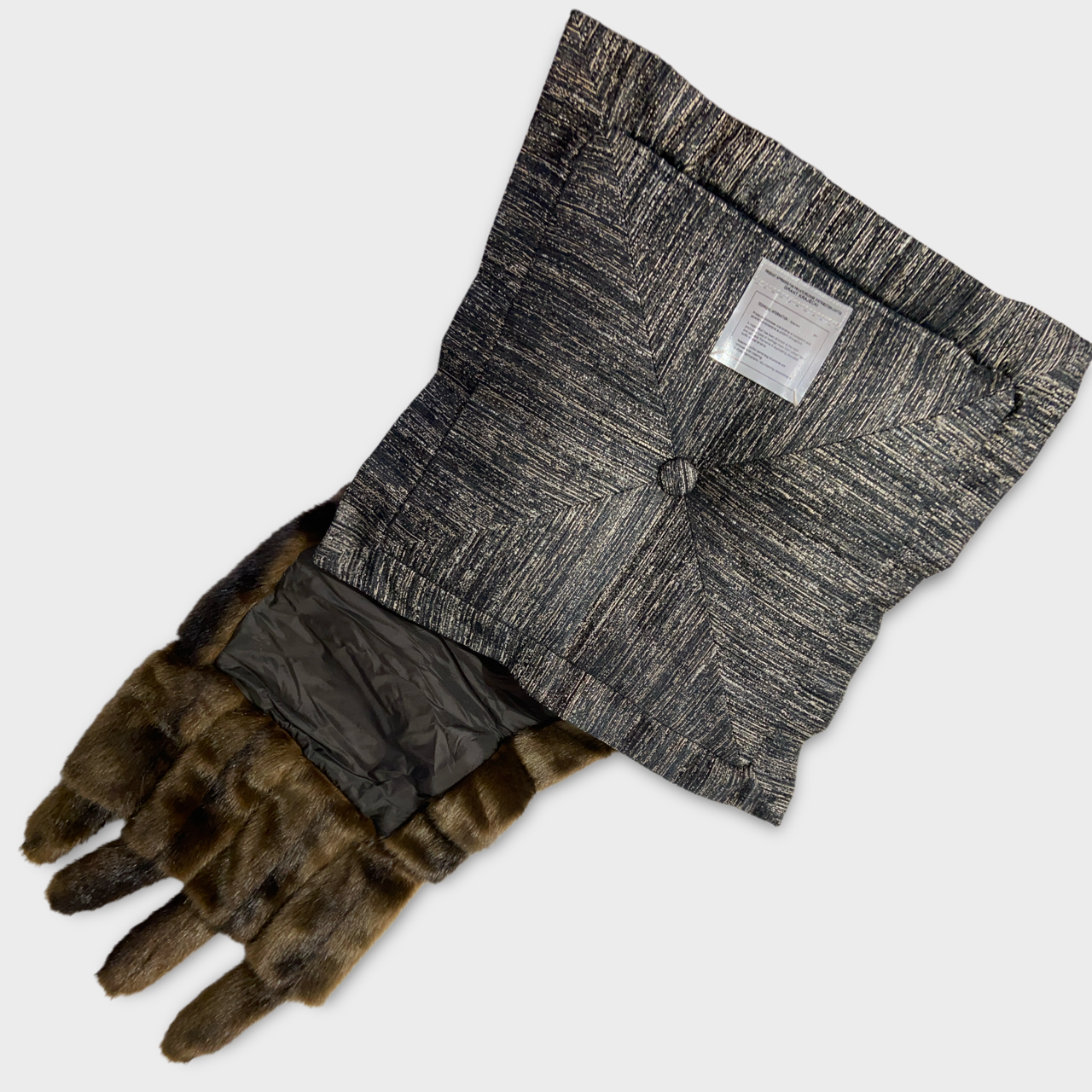FAUX FUR STOLE PILLOW / HITCHCOCK MINK
