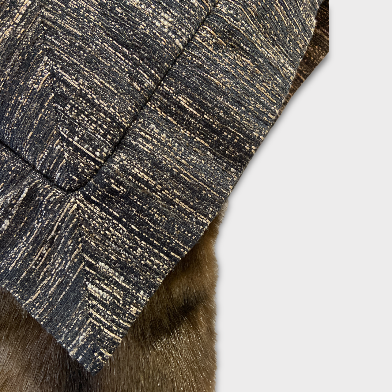 FAUX FUR STOLE PILLOW / HITCHCOCK MINK