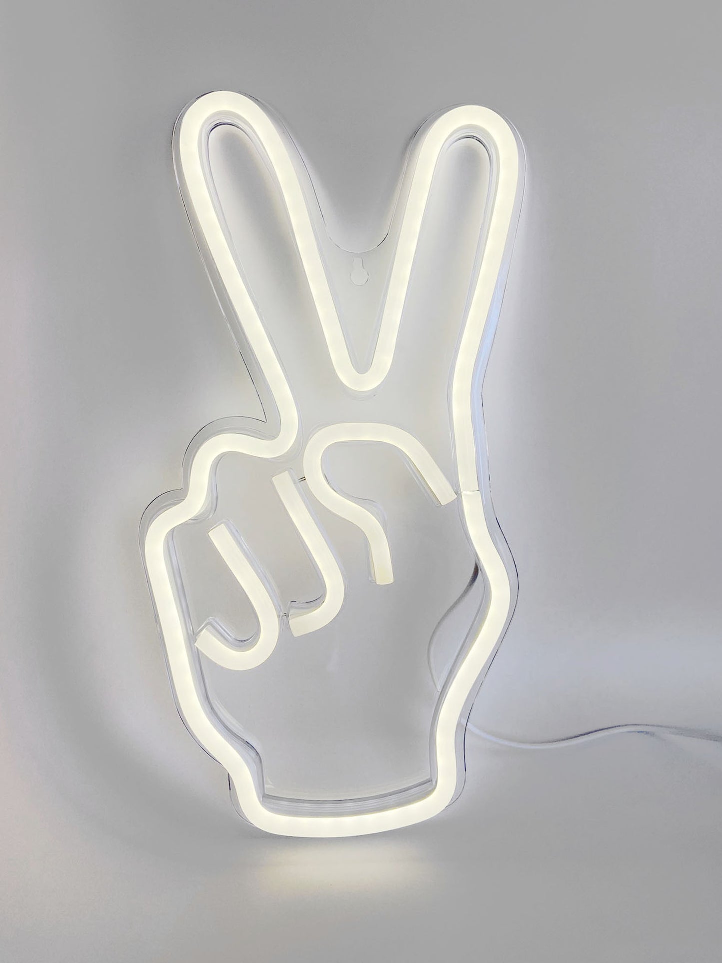 NEON LED LIGHT / PEACE HAND