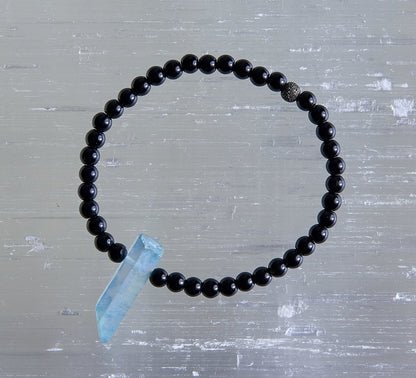 CRYSTALS: AQUA AURA QUARTZ & BLACK TOURMALINE