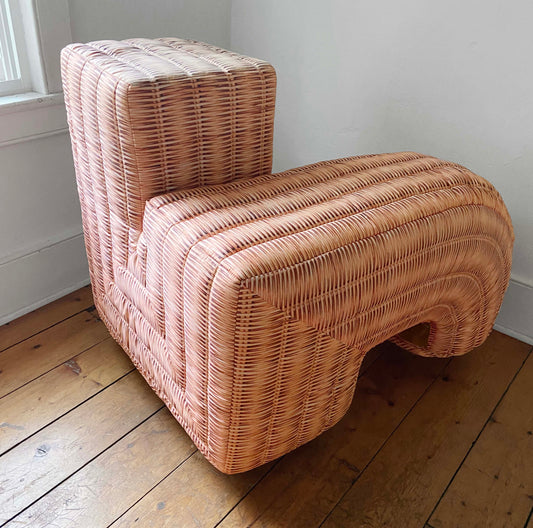 SQUARE PEG: WICKER PRINT / STRAW