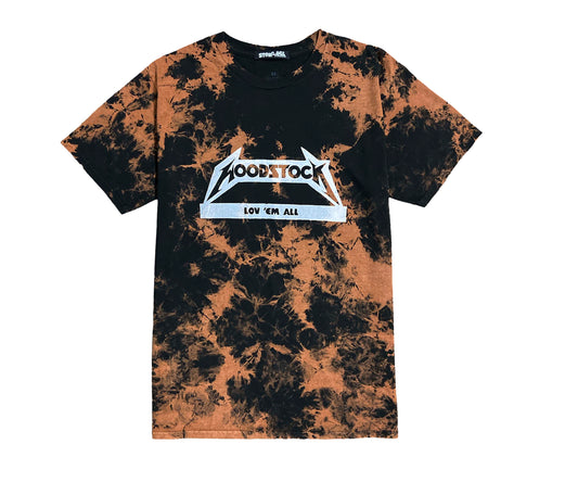 TEE:  BLACK/CAMEL TIE DYE