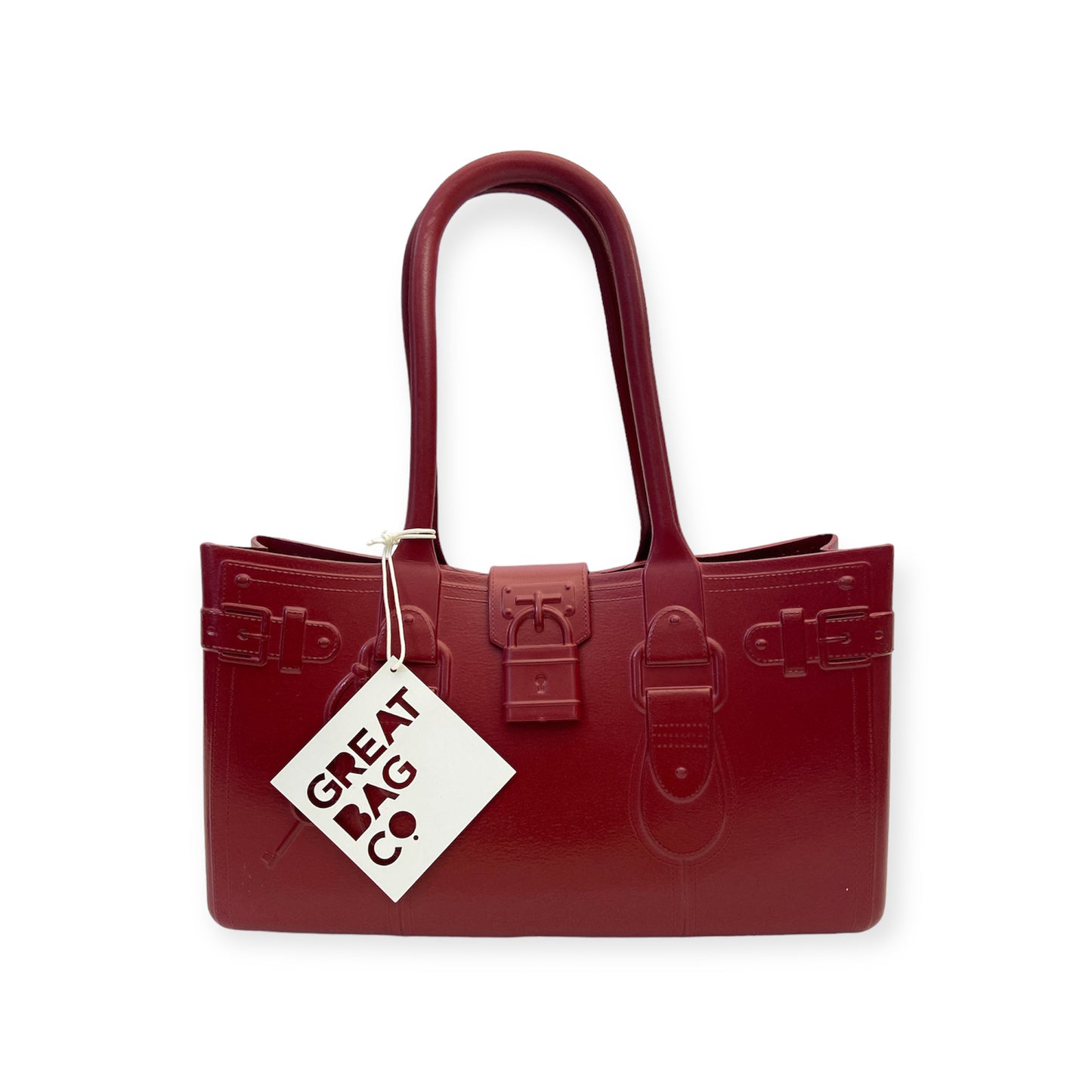 RUBBER TOTE: BLOOD RED