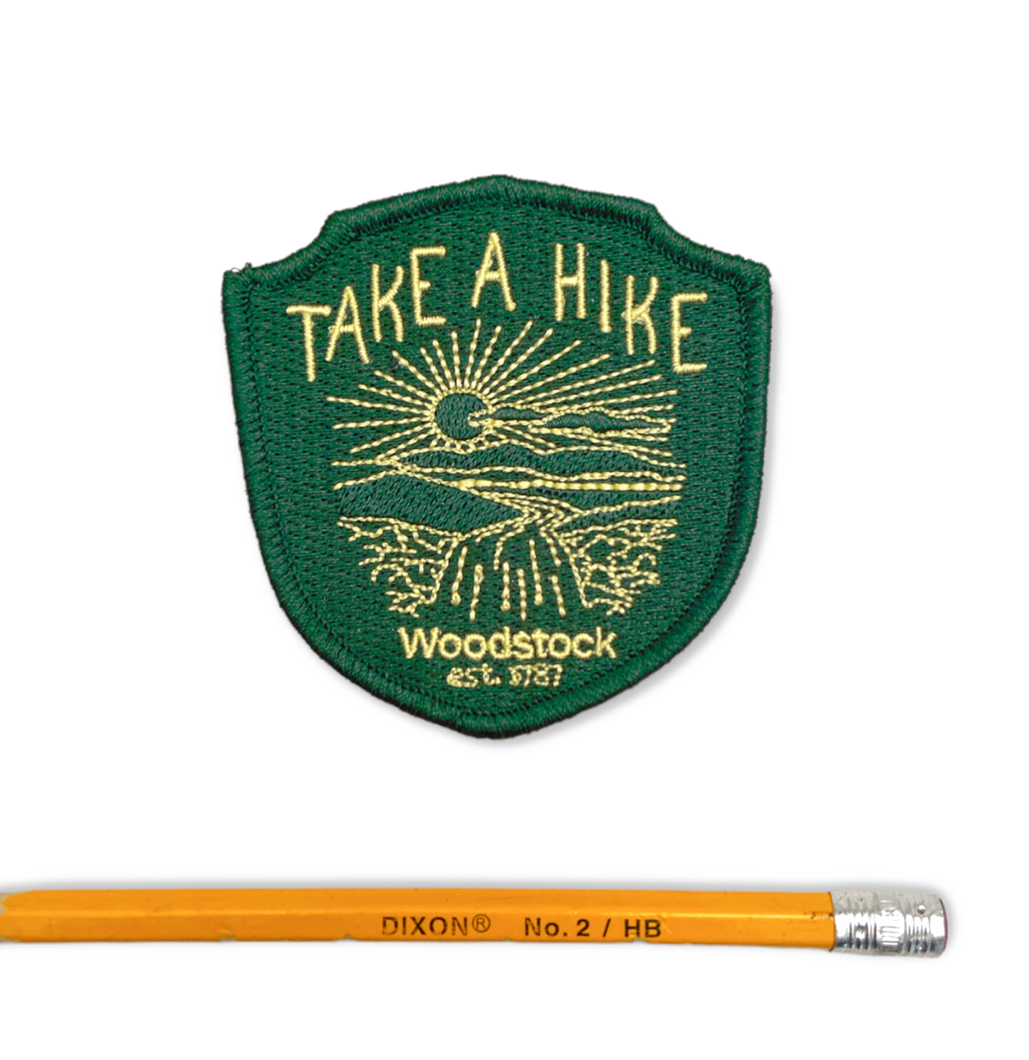 IRON-ON PATCH: TAKE A HIKE / GREEN