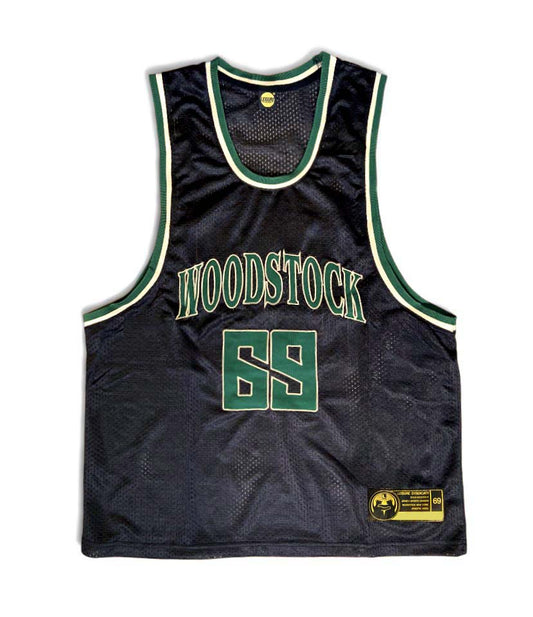 COURT JERSEY:  BLACK / FOREST / CREME