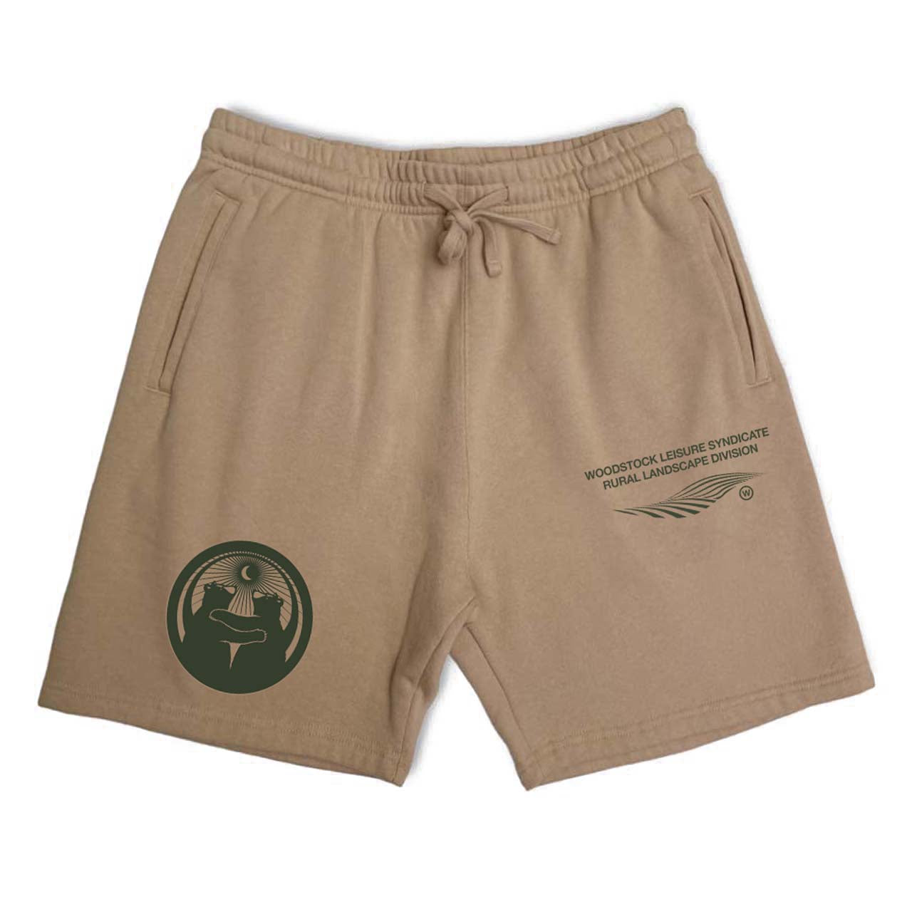 SWEAT SHORTS: CAMEL