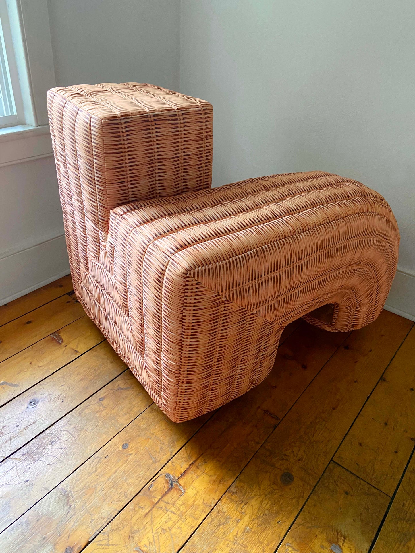SQUARE PEG: WICKER PRINT / STRAW