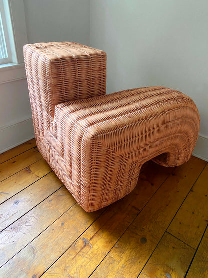 SQUARE PEG: WICKER PRINT / STRAW