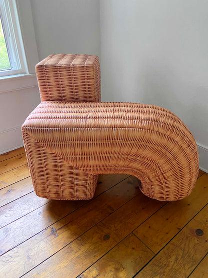 SQUARE PEG: WICKER PRINT / STRAW