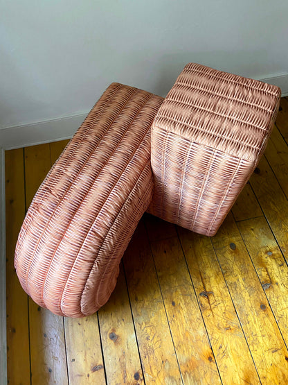 SQUARE PEG: WICKER PRINT / STRAW