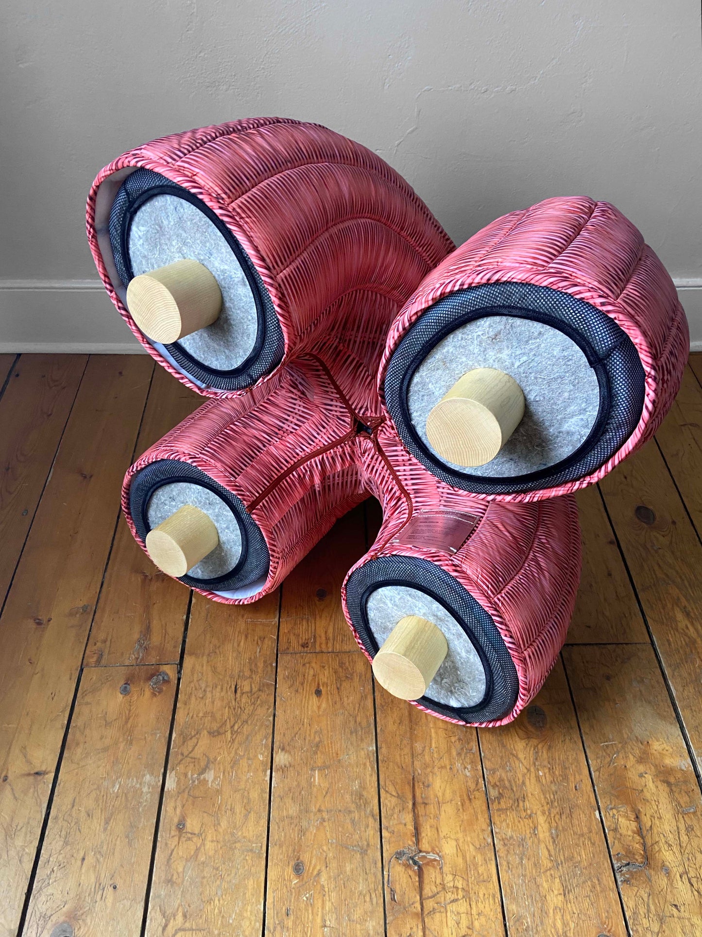 4-DIGIT SEAT: PINK WICKER PRINT