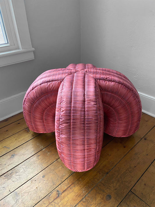 4-DIGIT SEAT: PINK WICKER PRINT