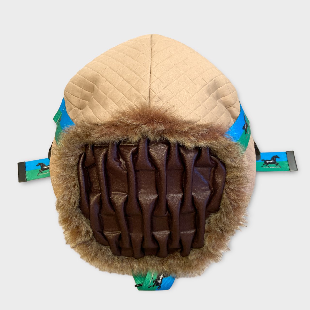 BEAN BAG HEAD REST / CAMEL GRID